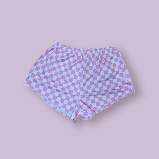 PJ Shorties - Pink Checkered