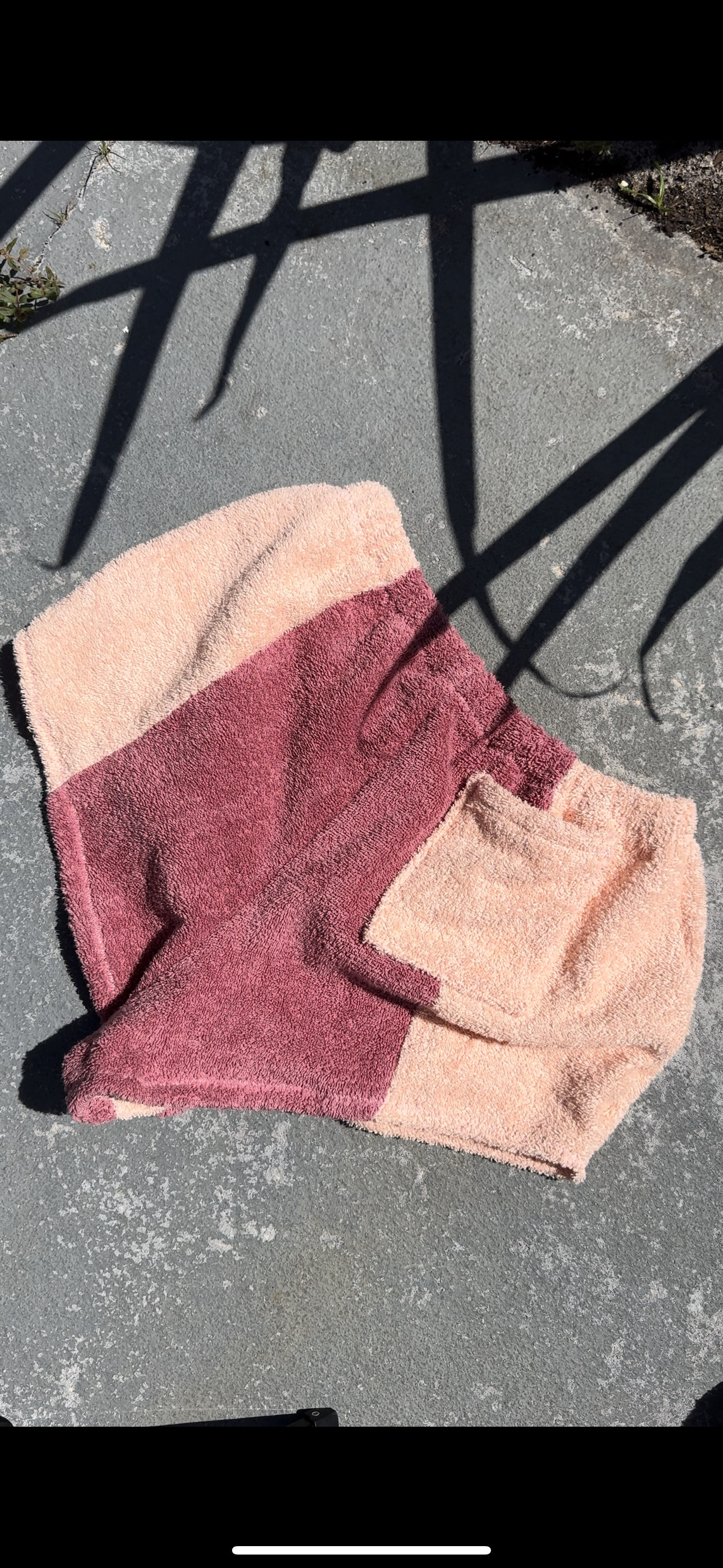 Towel Shorts - Blush Colorblock